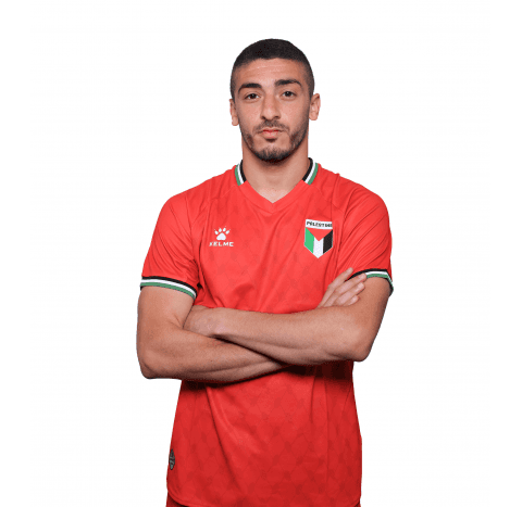 صورة أحمد طه بقميص المنتخب الفلسطيني