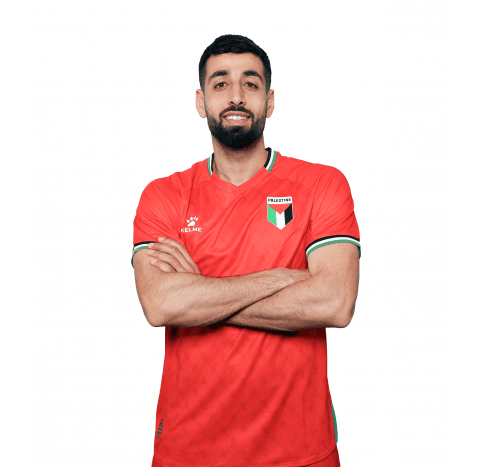 صورة عدي الدباغ بقميص المنتخب الفلسطيني
