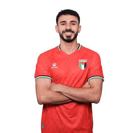 صورة عميد صوافطة بقميص المنتخب الفلسطيني