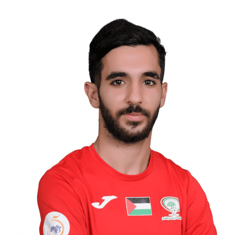 صورة محمد حبوس بقميص المنتخب الفلسطيني
