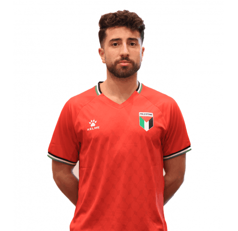 صورة مصطفى زيدان بقميص المنتخب الفلسطيني